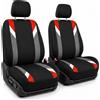 FH GROUP Coprisedili anteriori in tessuto per auto con schienale basso, marca FH GROUP