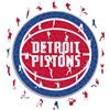 Iconic Puzzles Puzzle iconici - Detroit Pistons, logo, puzzle in legno, prodotto con licenza ufficiale