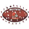 Iconic Puzzles Puzzle iconico, stemma dei Cleveland Browns, puzzle in legno realizzato con materiali ecologici e sostenibili al 100%