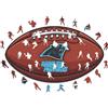 Iconic Puzzles Puzzle iconici, stemma dei Carolina Panthers, puzzle in legno realizzato con materiali ecologicamente sostenibili al 100%