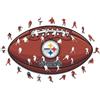Iconic Puzzles Puzzle iconico, stemma dei Pittsburgh Steelers, realizzato in legno proveniente da fonti ecologicamente sostenibili al 100%