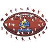 Iconic Puzzles Puzzle iconico, stemma dei Los Angeles Rams, puzzle in legno realizzato con materiali ecologicamente sostenibili al 100%