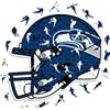Iconic Puzzles - Casco dei Seattle Seahawks, puzzle in legno con licenza ufficiale NFL, 1 pezzo