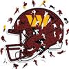 Iconic Puzzles - Puzzle in legno con licenza ufficiale NFL, raffigurante il logo dei Washington Commanders