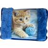 Generico Borsa Acqua Calda Elettrica Ricaricabile con tasca scalda mani riscalda mani piedi (Gattino blu)
