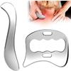 Zyiphor 2 in 1 Gua Sha Acciaio Inox Raschietti Muscolari Strumenti di Guasha Corpo per Rilassamento Muscolare e il Sollievo dal Dolore, Mmigliorare i nodi Delle Fasce