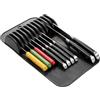madesmart Organizer classico per cassetto portacoltelli, grande, in carbonio