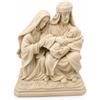 DRW Statuetta sacra famiglia seduta, realizzata in PLA beige, 18 x 10 x 20 cm