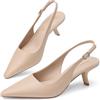 DREAM PAIRS Scarpe Décolleté Slingback con Tacco Basso | Décolleté a punta con tacco basso da 6 cm, scarpe eleganti e comode con punta chiusa per l'ufficio e le occasioni speciali