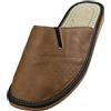APREGGIO Ciabatte Uomo Pelle - Comode Pantofole da Uomo Pelle - Scarpe Uomo Fatto a Mano - Pelle Pantofole da Uomo - Uomo Pantofole con Suola in Gomma