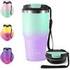 JAPORIA Termo 600ml, Termo in Acciaio Inossidabile con Doppia Pared Aislante, Privo di BPA, Riutilizzabile, Tazza Termica Portatile a Doppia Pared con Coperchio, per Ciclismo, Ufficio, Caffè, Palestra