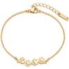 Collana dream Collezione Bracciali Donna in Acciaio Inossidabile 316L Placcato Oro 18K PVD, Regolabili, Impermeabili e Antiossidanti