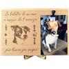 Handmade Portafoto in legno cane, Cornice da tavolo, Incisione laser, Idea regalo Uomo Donna, Quadretto con molletta, Dedica per amico, Decorazione per interni, gadget (Jack Russell)