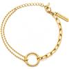 Collana dream Collezione Bracciali Donna in Acciaio Inossidabile 316L Placcato Oro 18K PVD, Regolabili, Impermeabili e Antiossidanti
