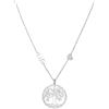 VLNET Amen collana girocollo albero della vita, cuore e scritta life in argento 925.Unisex Lunghezza 40+4 cm