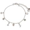 VLNET Vestopazzo bracciale con charms CUORE/STELLA/LUNA/ZIRCONI placcato in argento e in oro.Lavorazione artigianale.Nickel tested.Unisex