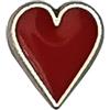 lazzaro italy PIN CUORI Semi carte da gioco Poker - Spilletta artigianale Made in Italy placcata argento e smaltate a mano