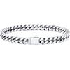 U7 Bracciale da Uomo a Catena a Maglia Barbazzale Miami Cubana in Acciaio Inossidabile colore argento/nero/oro bracciale hip hop rapper larghezza 5/7/9/12mm lunghezza 19/21/23 cm confezione regalo