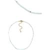 VLNET® | Vestopazzo collana in acciaio dorato con perle e ciondoli madreperla | Motherpearl | cuore, stella, acchiappasogni, luna, mare | lavorazione artigianale (Sfere madreperla azzurra)