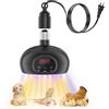 testyu Lampade Riscaldanti per Pollaio, Lampada Riscaldante da 200 W-350 W-500 W per Rettili con Luce UVA/UVB 3-6-9-12H Timer, Lampada Riscaldante Portatile per Serre, Rettili, Cani e Gatti