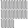 MAXMURYS Picchetti di Ancoraggio da Giardino 50 Pezzi 20 cm, Picchetti in Plastica Nera per Terreno, Con Design a Spine, per Paesaggistica, Tende, Barriere Anterba, Giardino