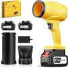 OranTom Soffiatore a Batteria 21V, 2x Batterie 4,0 Ah, 765 m³/h | 800,000 RPM Motore Brushless, 234 KM/h (65 m/s), 2 Ugelli, Velocità Variabile in Continuo per Giardino, Terrazza