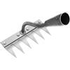Sunsiou Rastrello Multifunzione Elimina Erbacce, Rastrello Giardino Portatile, Sarchiatore per Erbacce Manuale per Agricoltura e Giardinaggio, Rastrello Manuale per Erbacce, per Estirp (6 Denti)