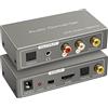 VEDINDUST HDMI ARC Adattatore Convertitore Audio Digitale Analogico 192 KHz Coassiale Ottico o ad Coassiale Ottico L R Uscita Jack da 3.5 mm Support PS4 PS5 HDTV Blu Ray DVD