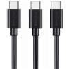 MaGeek® Cavo USB Tipo-C a USB 2.0 (3 Pezzi)(1,0m) per Samsung Galaxy S9+,S9, S8, S8+, Nexus 6P, LG G6, New MacBook, Google Pixel XL, Huawei P9 P10 e più (Nero)