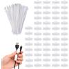 LEOINAER 60 Etichette per Cavi con Fascette, Marcatura Riutilizzabile per Cavi, Etichette Adesive per Kit di Organizzazione per i con 150 Fascette e 144 Etichette Scrivibili