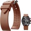 BINLUN Cinturini orologi in Silicone Cinturino Gomma Fluorurata a Sgancio Rapido 19mm 20mm 21mm 22mm 24mm Cinturino di Ricambio per Smartwatch per Uomo Donna Nero/Marrone/Blu/Rosso/Verde/Arancia
