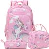 Kimwadalh Zaino Scuola per Ragazze Zaino Sirena Bambini Zaini Ragazza Leggero Zaino Scuola Elementare Zainetti per Bambini Borsa da Viaggio Girls School Bag Daypack