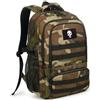 Bunnychic 30L Zaino tattico mimetico da per ragazzi in tessuto 900D stile militare | Zaino scolastico mimetico resistente a 4 scomparti per uomo, compagno ergonomico per la scuola e le attività all'aperto
