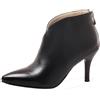 Lroey Reoly Stivaletti da Donna con Tacco a Spillo, Stivaletto Tacco Alto Appuntito Polacchine Zip Solid, Numero 31-48