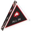 Yardwe Pulsante Del Dealer in Acrilico Forma Triangolo Per Poker Doppio Fiches Da Gioco Per Giochi Intrattenimento Per Feste e Attività All