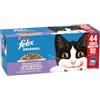 Felix Purina Felix Gelatina Cibo umido per gatti adulti, confezione assortita, pesci, 44 bustine da 85 g