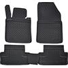 J&J AUTOMOTIVE Norm Liners Tappetini Auto su Misura per Peugeot 508 2011-2018, Set da 4 Pezzi, 3D in Gomma TPE, Antiscivolo, Inodore, Colore Nero