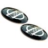SGV 2 adesivi da 56 mm, 60 mm, 65 mm di diametro per coprimozzi ecc. Per N-is s. a-N Auto, decorazione di ricambio per coprimozzi auto, adesivi per tuning auto in alluminio (2 pezzi NSN, 56 mm)