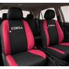 Auto Accessori Lupex | Coprisedili Auto Compatibili con Corsa C D E (2000-2019), Colore Nero Fucsia, Made In Italy, Tessuto Policotone, Fodere Sedili Anteriori e Posteriori