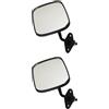 zolink Specchietto retrovisore universale per moto trattori muletto roulotte veicoli elettrici tre quattro ruote carrelli da golf caricatori agricoli slittamento escavatori (nero, lato sinistro 2pcs)