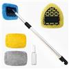 Manelord Pulitore per parabrezza, set per auto con manico telescopico, detergente per parabrezza e pulizia Raffstore