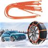 Infreecs Catene da neve per auto, 20 pezzi, antiscivolo, fascette per pneumatici, universali, riutilizzabili, adatte per auto, SUV, SUV, SUV, utilizzabile su neve, fango e appendere