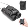FISHTEC Binocolo tascabile pieghevole ingrandimento 10x compatto ultra leggero 180g con rotella di messa a fuoco custodia cinghia accessori per escursioni osservazione natura e viaggio