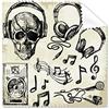 DIYthinker Regalo Skull Auricolare Strumento di Musica del Modello Occhiali Panno Panno di Pulizia pulitore dello Schermo del Telefono 5pcs
