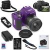 Minolta ProShot - Fotocamera digitale da 64 MP, zoom ottico 10x, video 4K Ultra HD, riprese macro, anti-shake, schermo LCD da 3, rilevamento facciale, include scheda SD da 32 GB, batteria e custodia