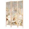LUMASOUL Separe Divisorio Interno Monofacciale Giapponese - Paravento da Interno 3 Pannelli Divisorio per Ambienti - Divisori per Interni con Motivo Fiori - 135x172 cm