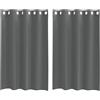 vidaXL Tende in Voile con Occhielli 2 pz Grigio Scuro 140x175 cm