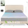 OneAmg Lenzuolo con angoli per letto king size, con messa a terra in 10% pura fibra d'argento + 90% cotone biologico, kit di messa a terra per migliorare il sonno e il benessere (grigio, king - 203 x 198 x