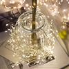 Hillylolly Catena luminosa a LED a batteria, 3 m, 100 LED, funzionamento a batteria, con telecomando, bianco freddo, filo, 8 modalità, per feste, decorazioni natalizie