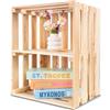 Creative Deco Scatola in Legno Naturale con Ripiano, 50 x 40 x 30 cm | In legno naturale, con ripiano, per conservare regali e piccoli oggetti, adatta a decorazioni fai da te